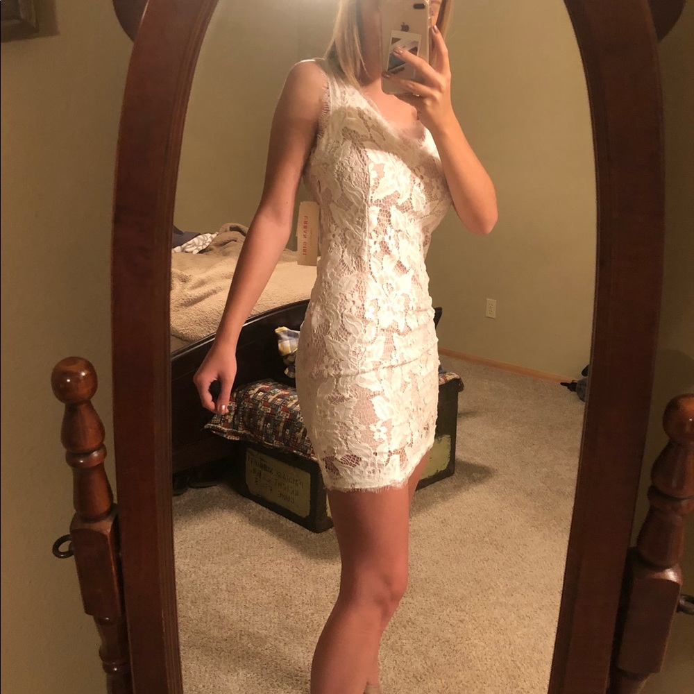 Nude lace dress